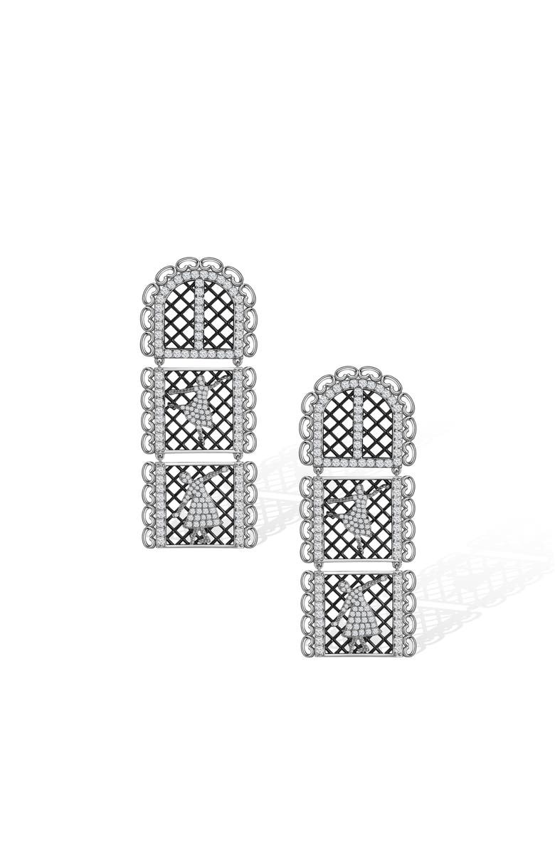 RC RETRO CHIC Doll Earrings, Main, color, Sliver