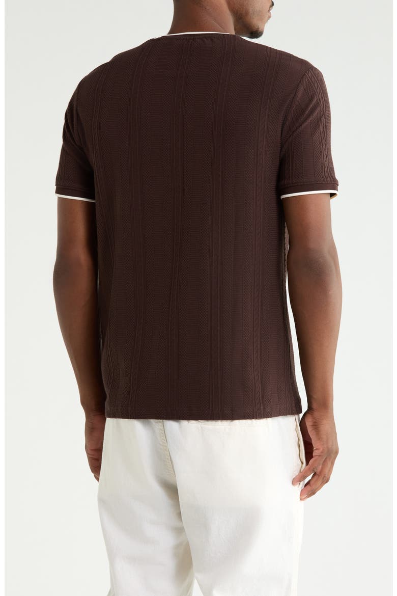 Crewneck Short Sleeve T-Shirt, Alternate, color, CHOCOLATE