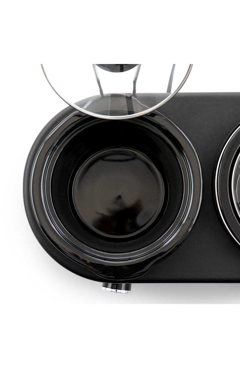 Megachef Dual 1.5 Quart Crock Buffet Slow Cooker, Alternate, color, Grey