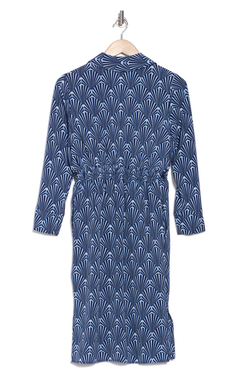 London Times Warp Style Long Sleeve Shirtdress, Alternate, color, 