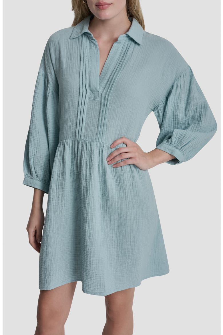 Cotton Gauze Dress, Alternate, color, MINERAL