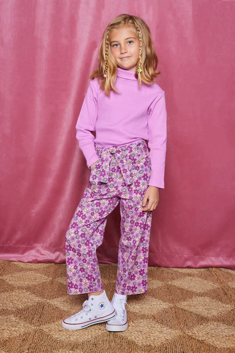 Kids' Wide Leg Claiborne Pant, Alternate, color, Petal