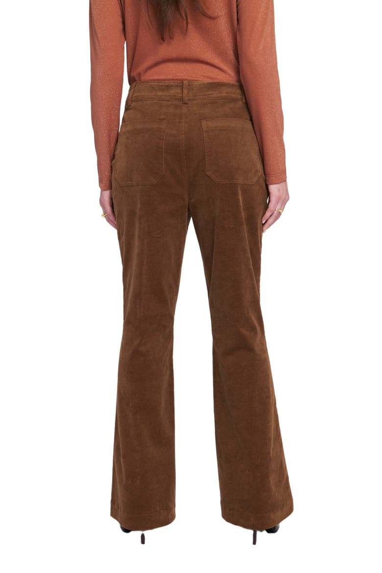 Wide Leg Corduroy Jean Pants, Alternate, color, Chocolate