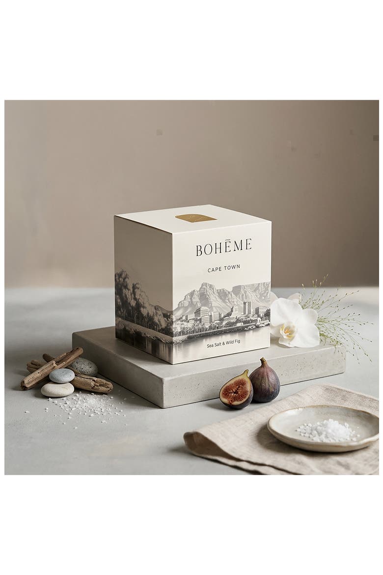 Cape Town Sea Salt & Wild Fig Candle, Alternate, color, WHITE