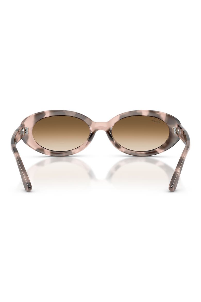 54mm Gradient Oval Sunglasses, Alternate, color, OPAL PINK HAVANA / CLEAR BROWN