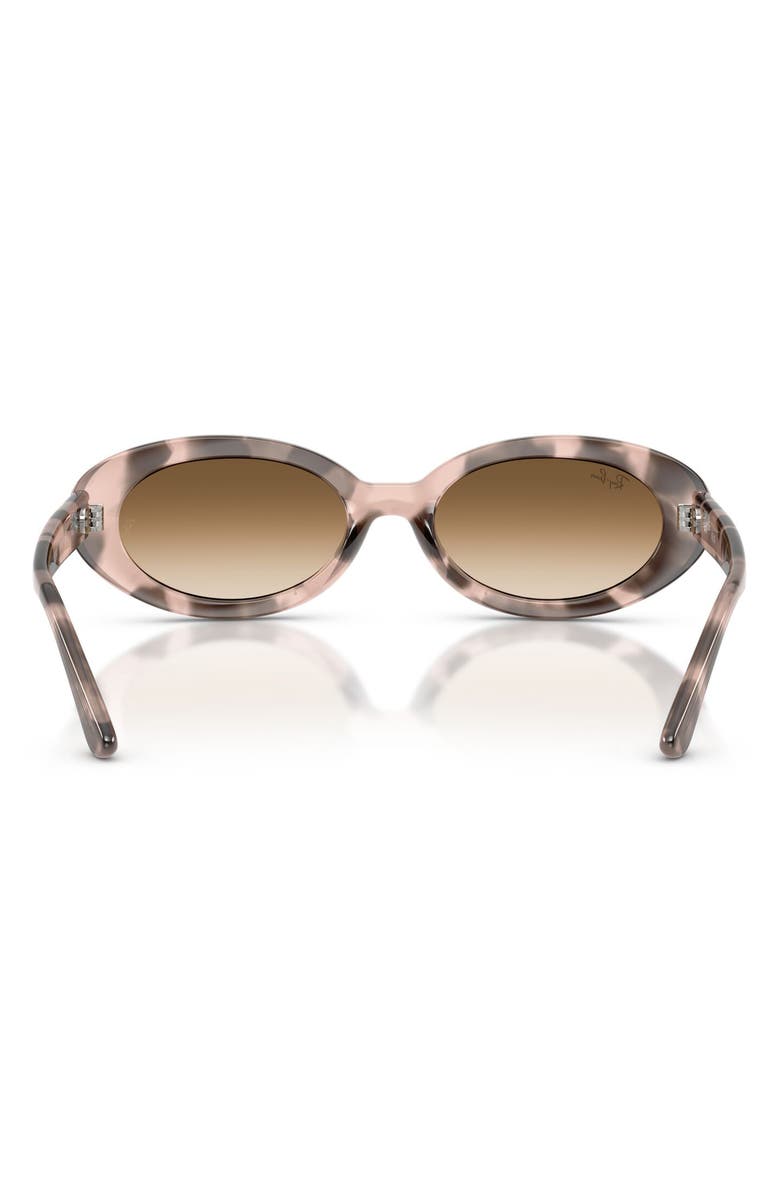 Ray-Ban 54mm Gradient Oval Sunglasses, Alternate, color, Opal Pink Havana / Clear Brown