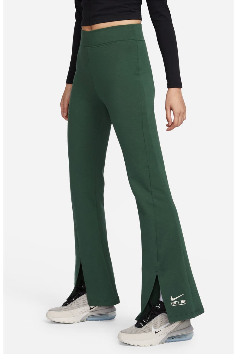 Air High Waist Flare Leggings, Main, color, FIR/ PALE IVORY