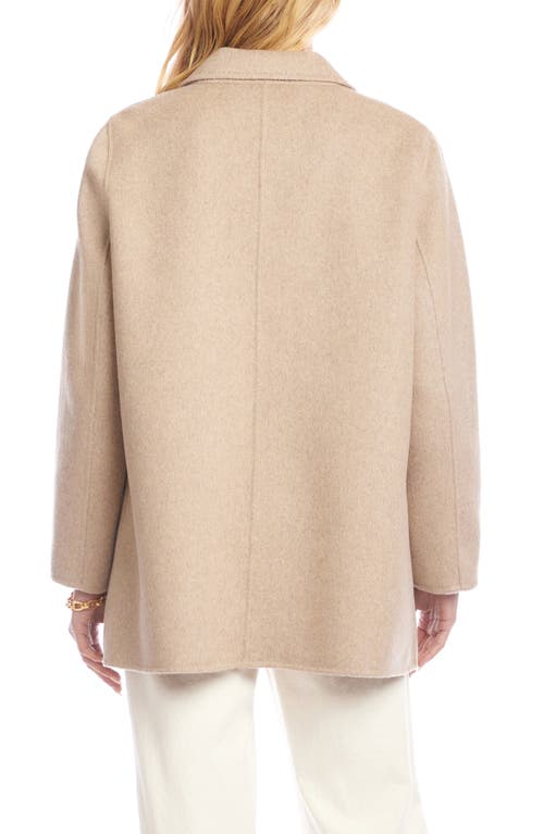 Karen Kane Oversize Brushed Wool Blend Blazer In Sand