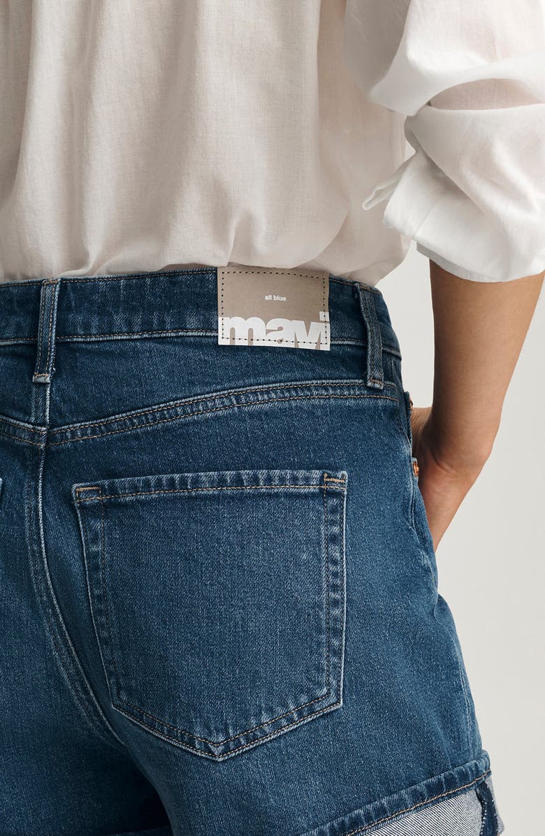 Mavi Jeans Heidi High Waist Cuffed Relaxed Denim Shorts, Alternate, color, Mid Brushed Classic