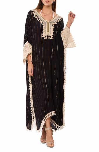 RANEES Tassel Embroidered Caftan