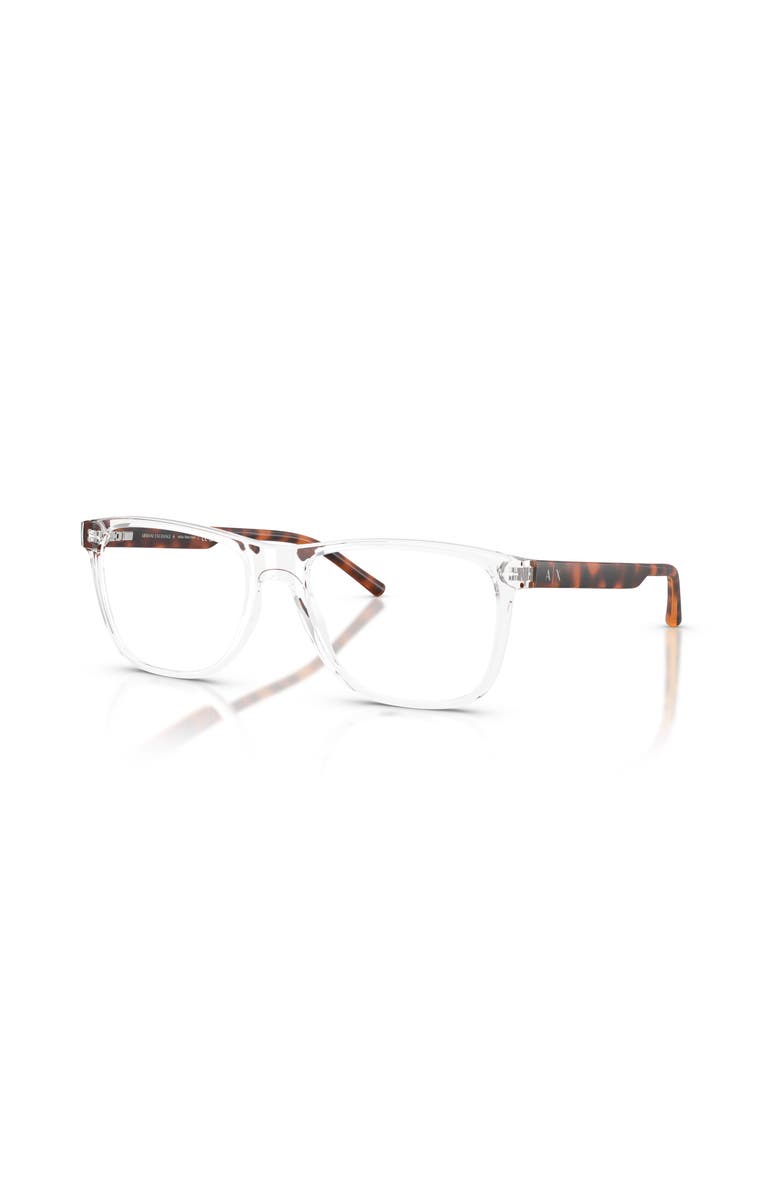 Armani Exchange 54mm Rectangle optical glasses, Main, color, Transparent