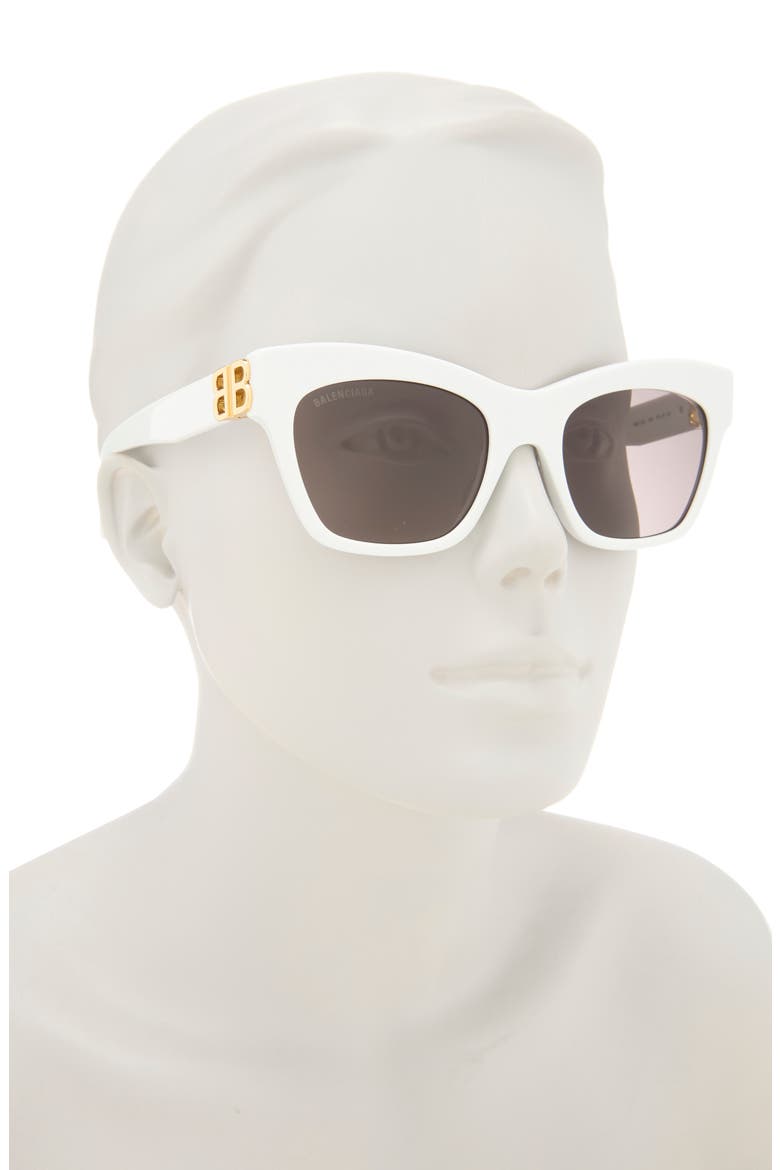 57mm Square Sunglasses, Alternate, color, GREY SILVER GREY