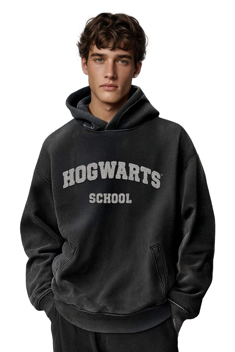 Harry Potter x Blvck 'Hogwarts' Hoodie, Main, color, Black