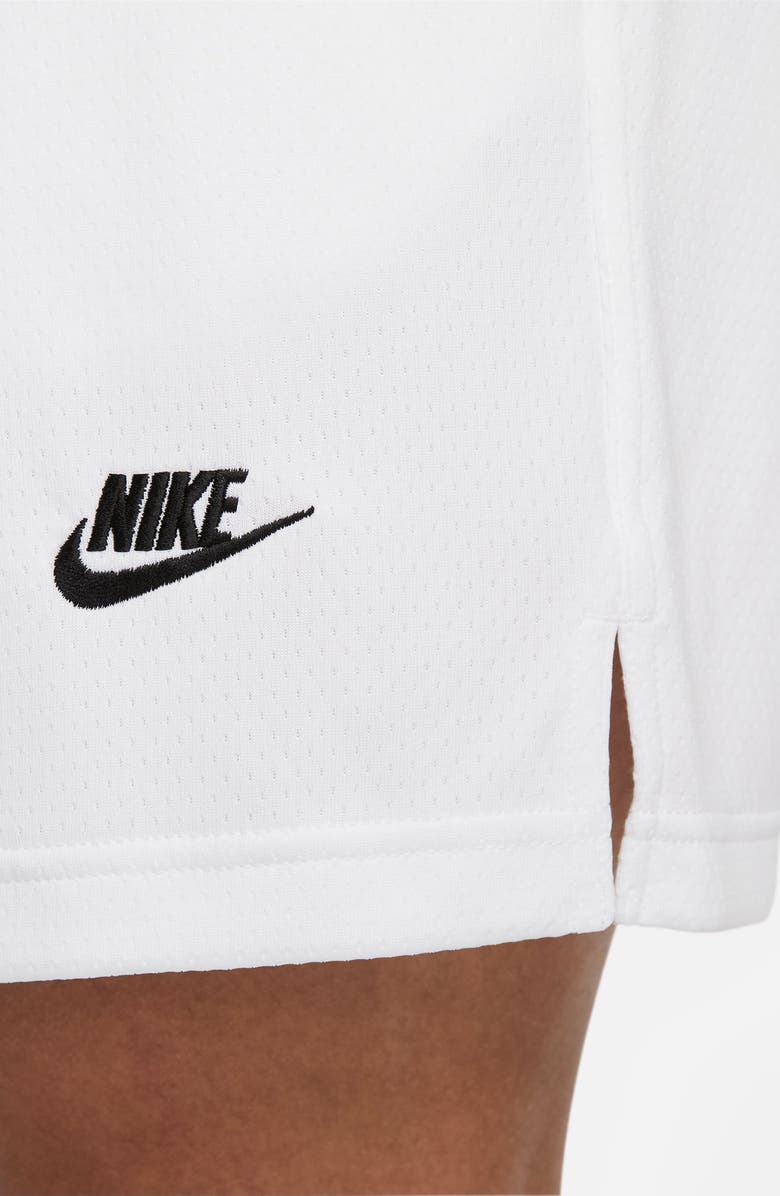 Nike Club Flow Mesh Shorts, Alternate, color, White/ Black