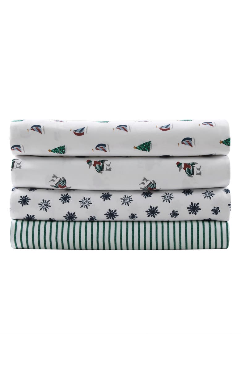 Nautica Harmead Flannel Sheet Set, Alternate, color, Green