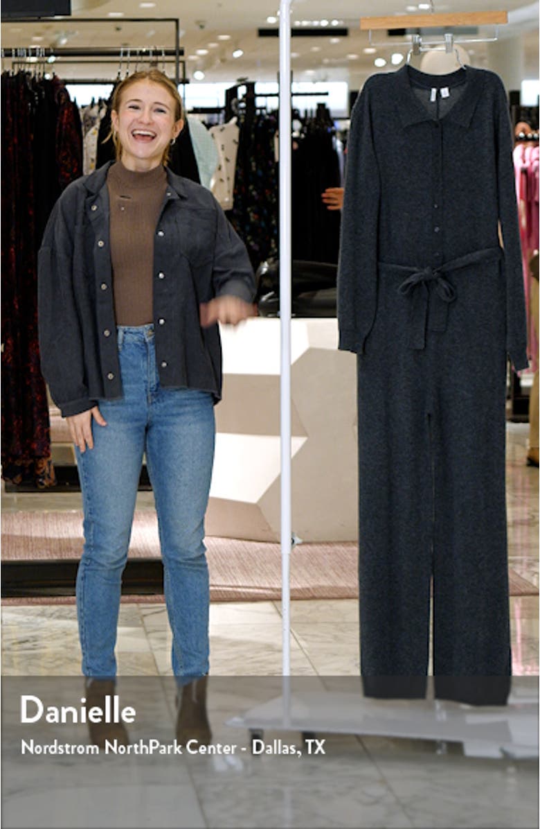 Tie Waist Cashmere Jumpsuit, sales video thumbnail