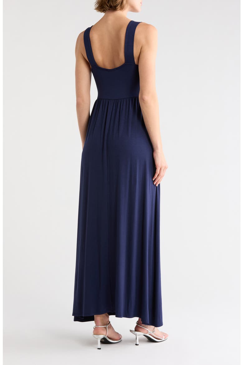 empire waist jersey dress Alex Evenings Lace & Jersey Empire Gown Navy / 16