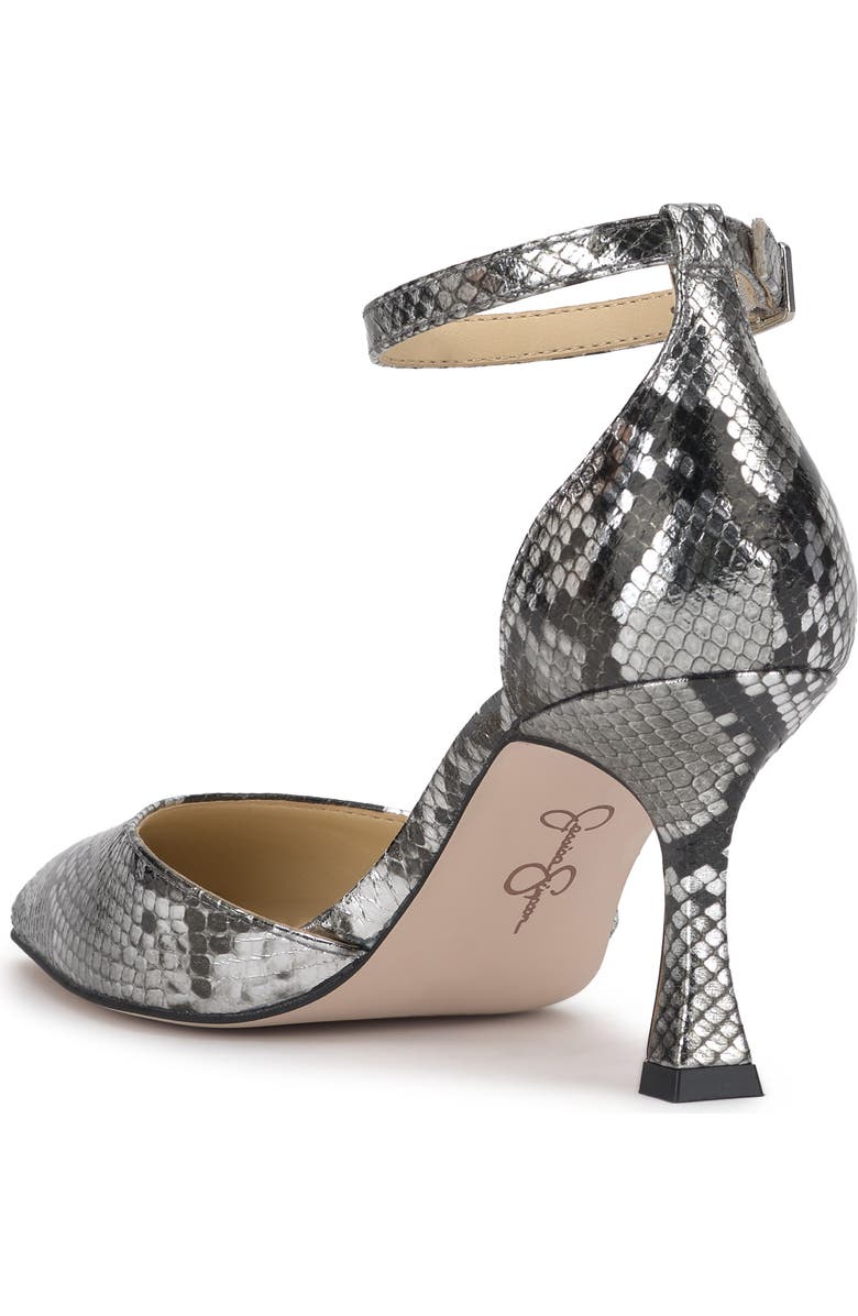 Jessica Simpson Foxena Ankle Strap Pointed Toe Pump, Alternate, color, Chrome