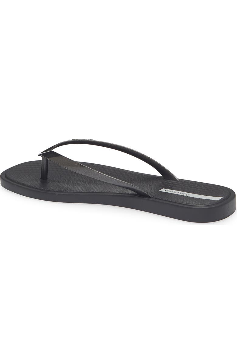 Ipanema Solar Color Flip Flop, Alternate, color, Black/ Metallic Black