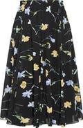 City Chic Serene Floral Print A-Line Skirt