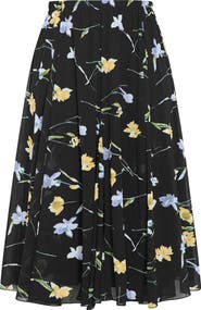 City Chic Serene Floral Print A-Line Skirt
