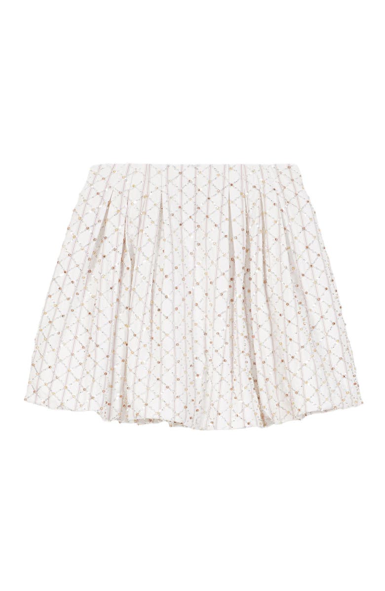 maje Beaded bubble skirt, Alternate, color, White