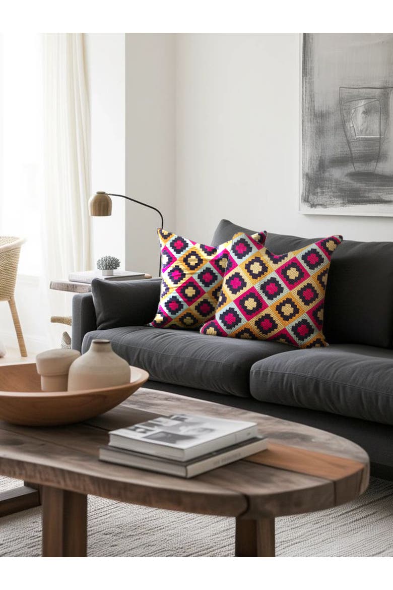 Mandira Throw Pillow Cover, Alternate, color, Multicolored