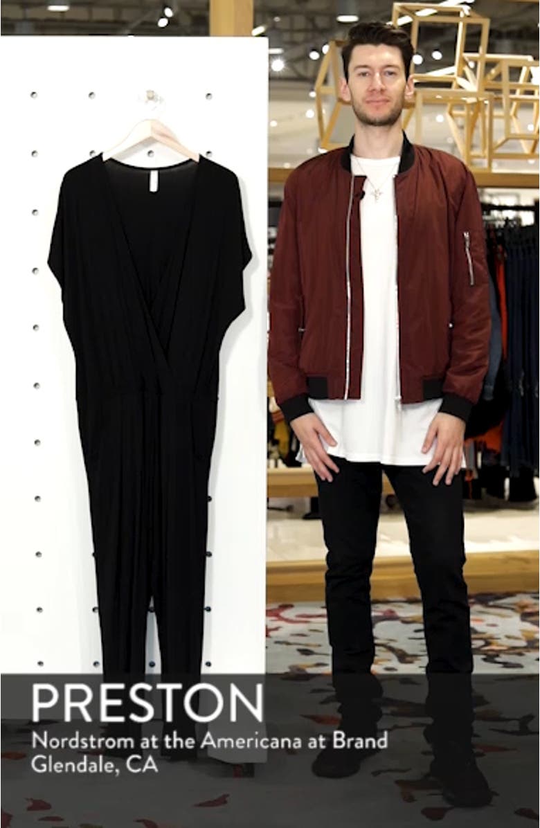 Short Sleeve Wrap Top Jumpsuit, sales video thumbnail