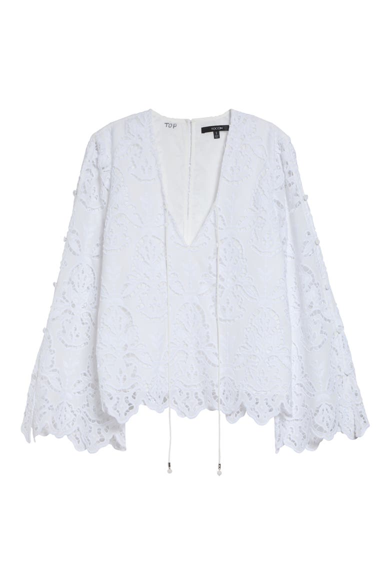 Halina Cutwork Cotton Top, Alternate, color, OPTIC