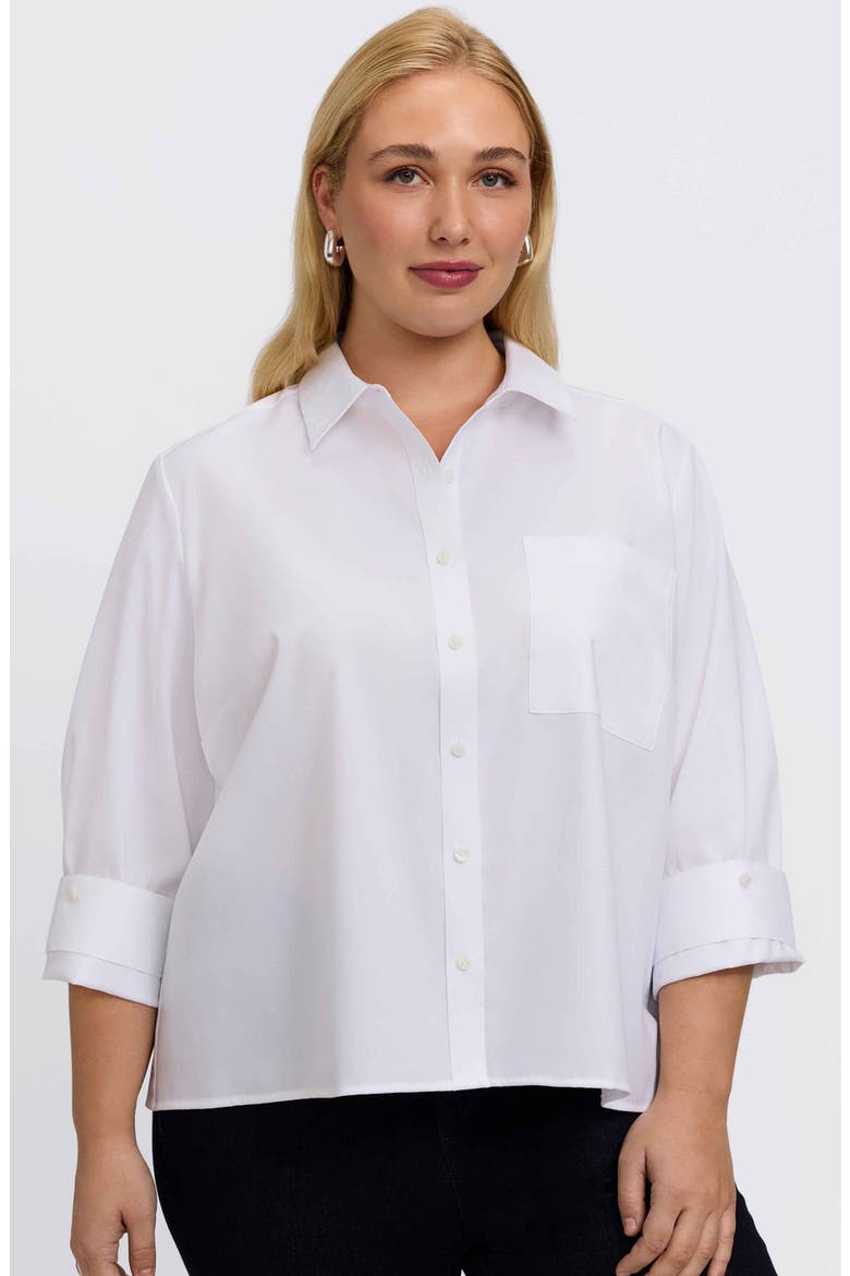 Jodie Button-Up Shirt, Alternate, color, WHITE