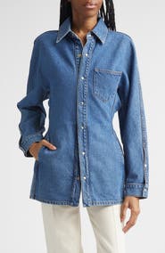 OSSOU Cinch Denim Shirt Jacket