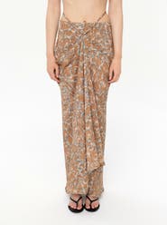 Alas Low Rise Draped Maxi Beach Skirt