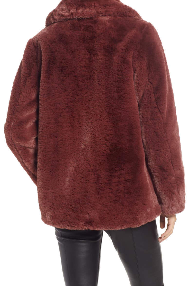 Women's Faux Fur Teddy Coat, Alternate, color, BROWN SABLE