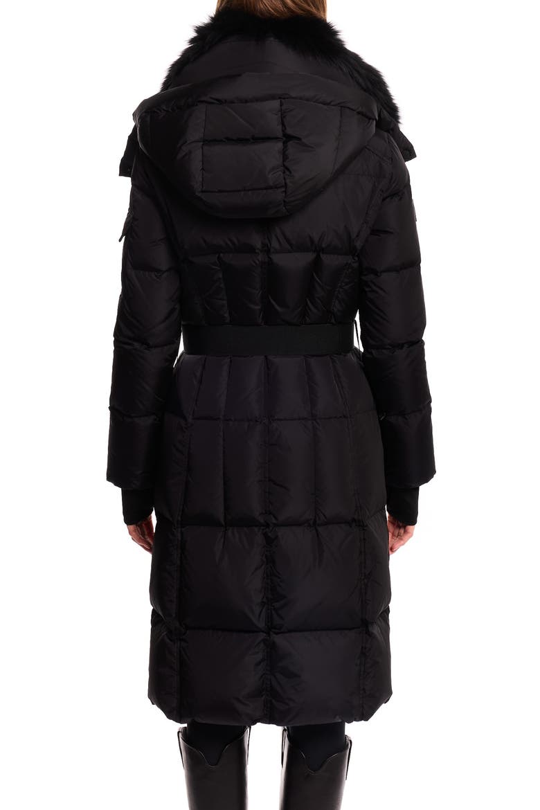 Luxe Long Noho Water Resistant Down Puffer Coat, Alternate, color, MATTE BLACK