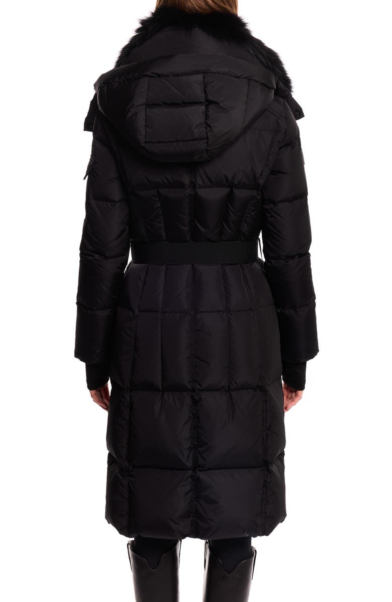 SAM. Luxe Long Noho Water Resistant Down Puffer Coat, Alternate, color, Matte Black