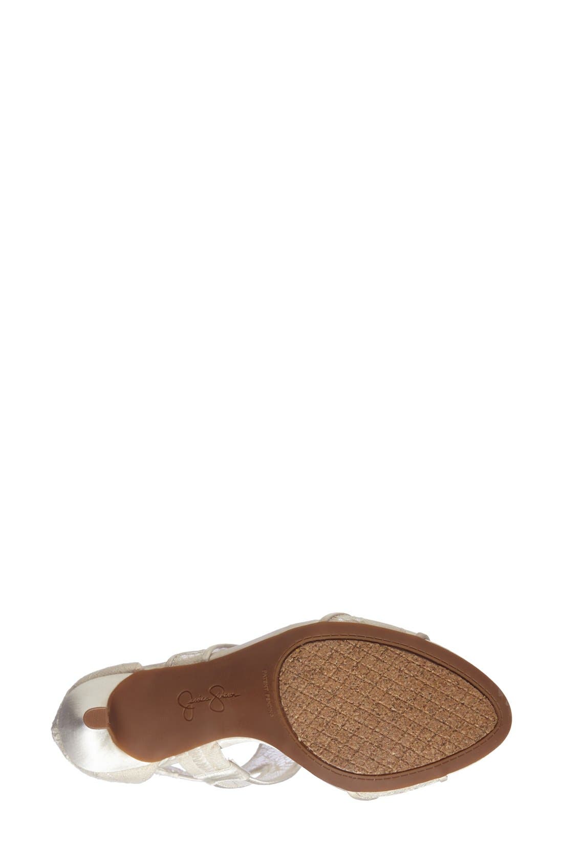 'Mekos'  Cutout Sandal, Alternate, color, IVORY SNAKE FABRIC