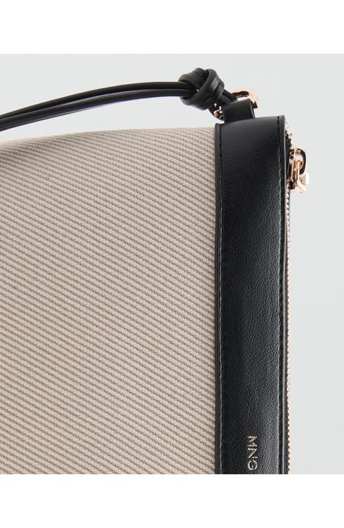 Mango Contrast Canvas Toiletry Bag In White