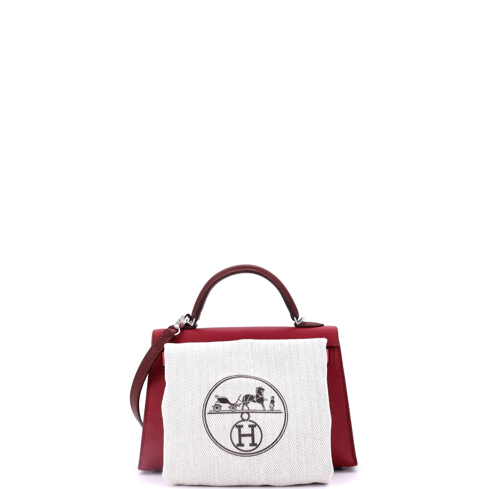 Pre-Owned Hermes Kelly Mini II Bag Tricolor Epsom with Palladium Hardware 20, Alternate, color, 