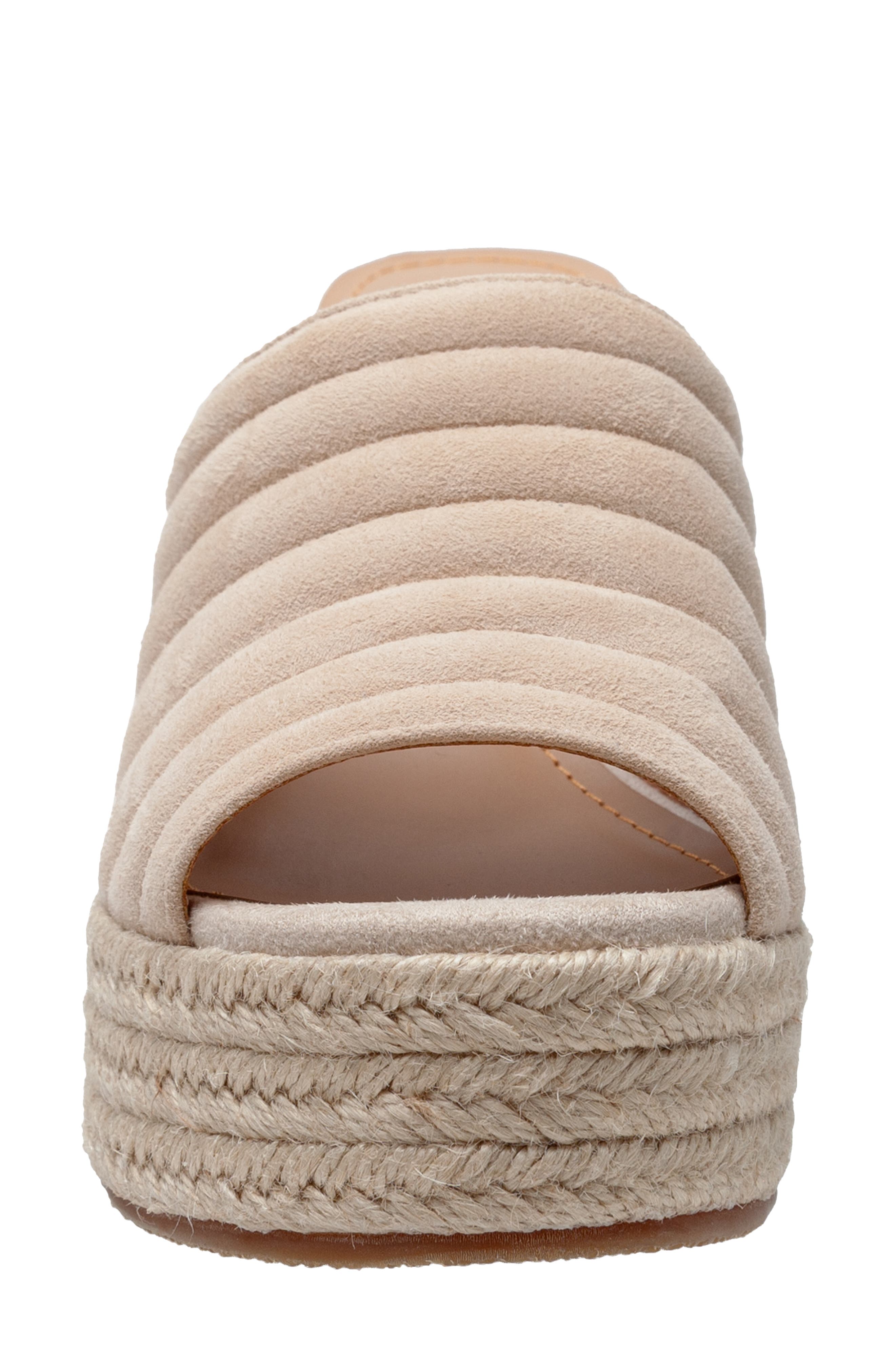 Gogo Platform Wedge Sandal, Alternate, color, NUDE