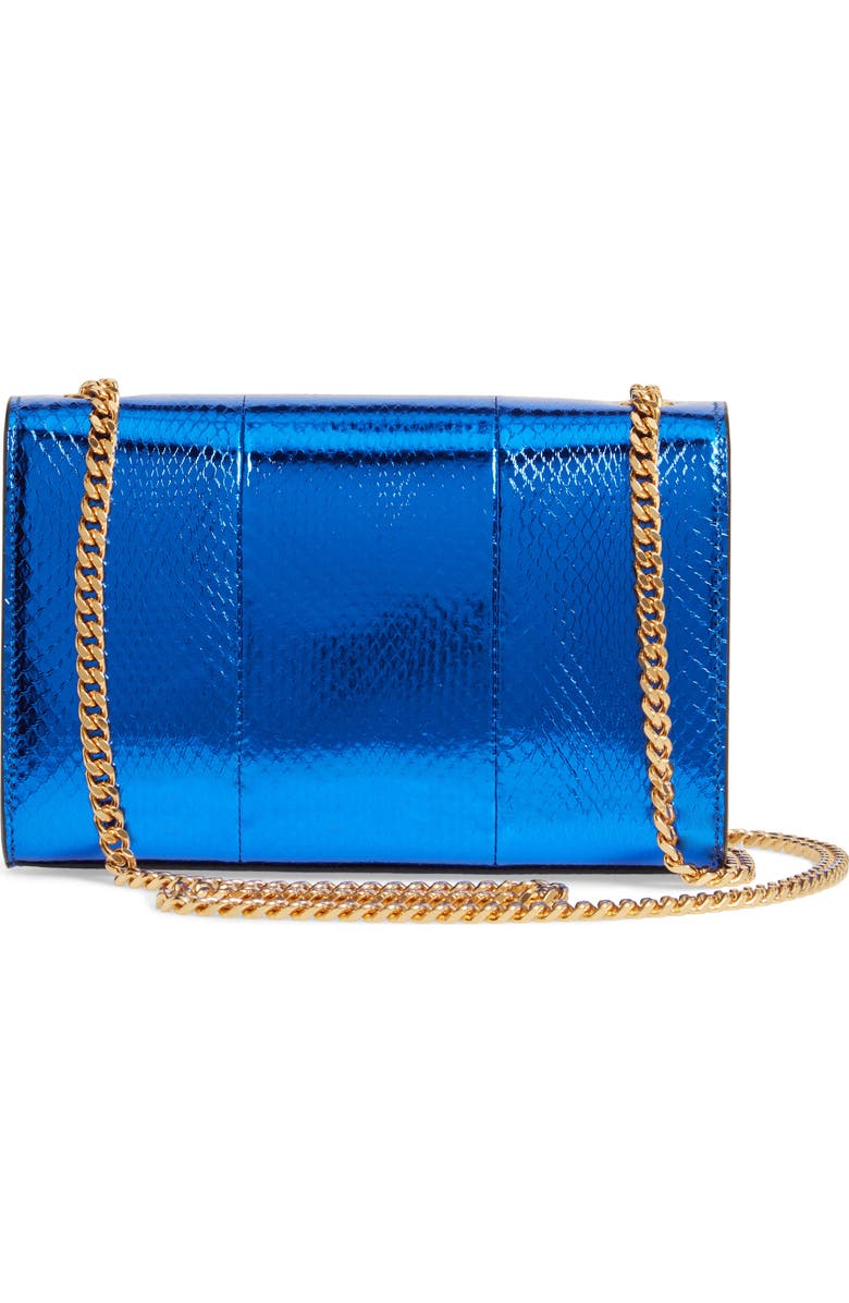Saint Laurent Small Kate Snakeskin Chain Crossbody Bag, Alternate, color,