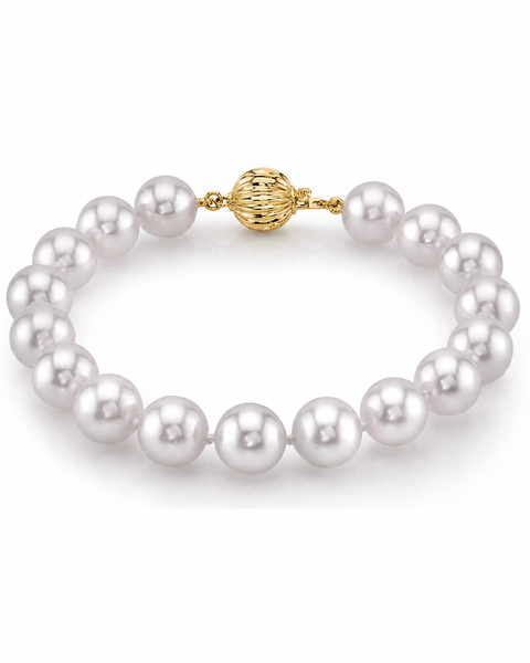 9-10mm White South Sea Pearl Bracelet - Premier AAAA Quality