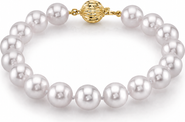 The Pearl Source 9-10mm White South Sea Pearl Bracelet - Premier AAAA Quality