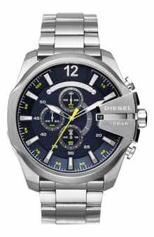 DIESEL® Mega Chief Chronograph Bracelet Watch, 51mm x 59mm