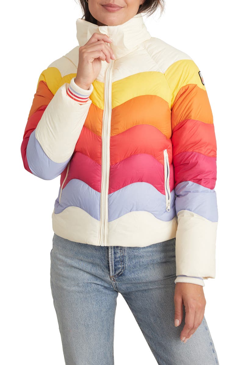 Marine Layer Après Water Resistant Recycled Puffer Jacket, Main, color, 