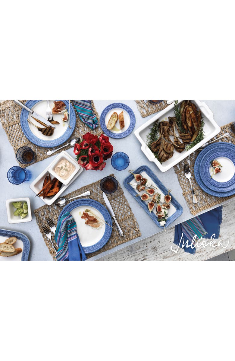 Juliska Le Panier Dinner Plate, Alternate, color, Whitewash/ Delft Blue