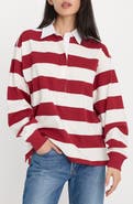 Good American Oversize Rugby Polo Top