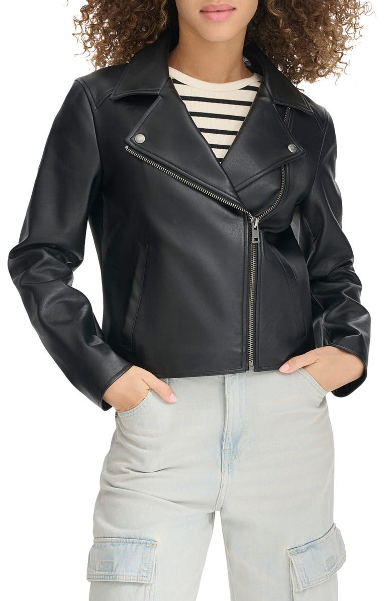 Levi's<sup>®</sup> Faux Leather Moto Jacket, Main, color,