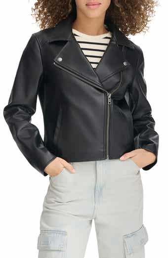 GUESS Faux Leather Racer Jacket | Nordstromrack GUESS Faux Leather Racer Jacket | Nordstromrack