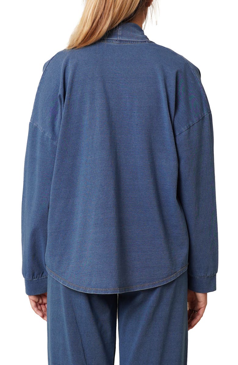 CYRUS Open Front Denim Cardigan, Alternate, color, Medium Wash