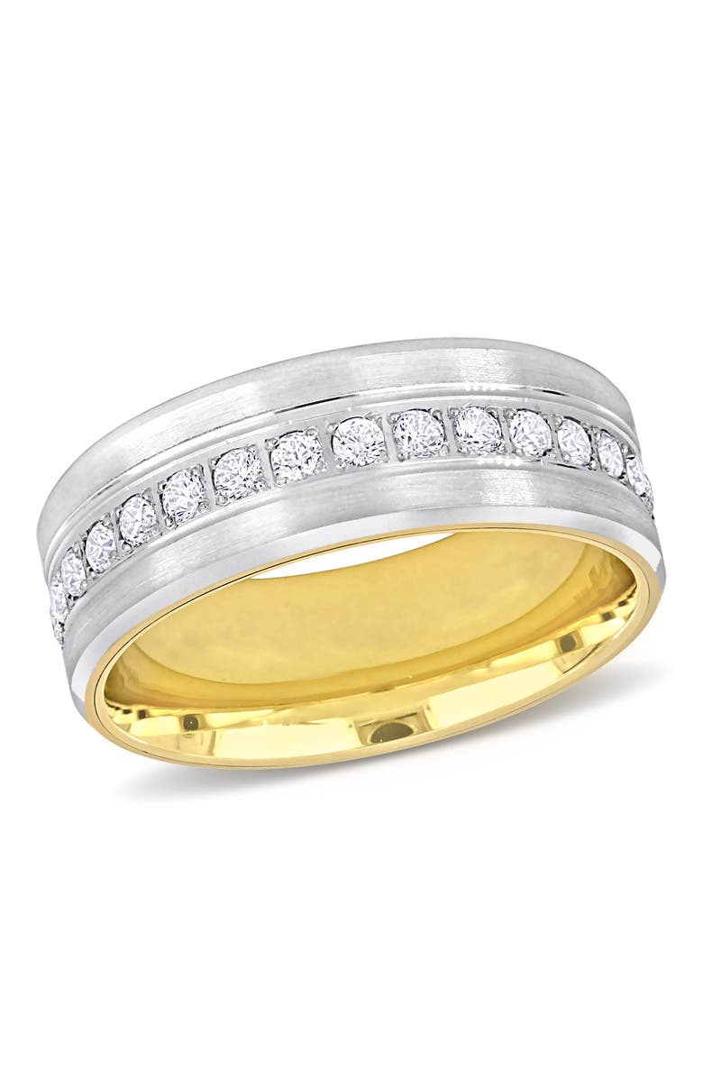 Julianna B. Cubic Zirconia Eternity Wedding Band 14k, Main, color, 